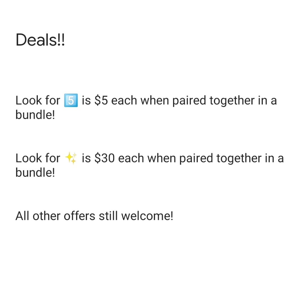 5️⃣ & ✨ DEALS